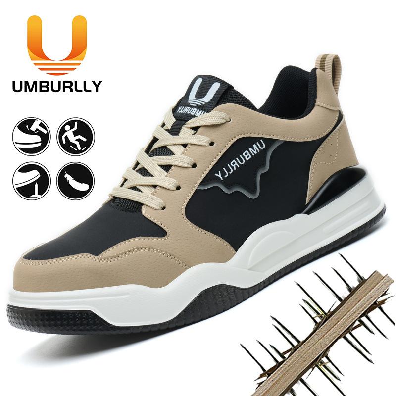 

мужская рабочая обувь с резиновой подошвой, защищающая от ударов и проколов 48 хаки