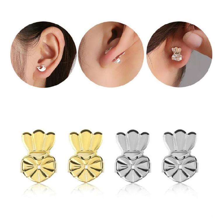 Hypoallergenic Safety Locking for Butterfly Ear Ring Stoppers Replacement Ear Lo