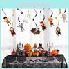 Fun Halloween Spiral Hanging Decorations With Cartoon Dolls For Spooky Atmosphere