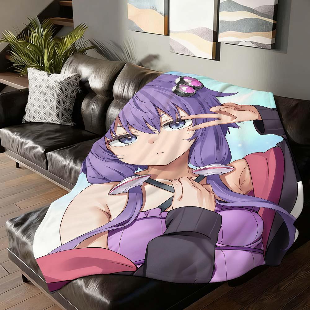 Anime Y Yuzuki Yukari Blanket For Sofa Office Bed Plane Travel Sleep Read Relax Camping Soft And Warm
