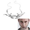 Punk Alien Decent Gothic Mask Nose Mechanical Irregular Metal Face Wearing  Holiday Party Decor