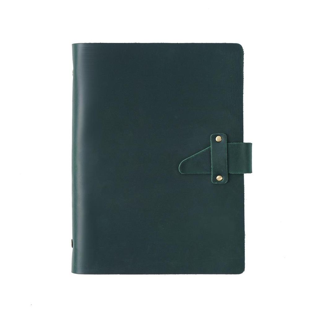 A5 Genuine Leather Retro Loose-Leaf Notebook with Crazy Horse Leather – Office Business Journal Diary