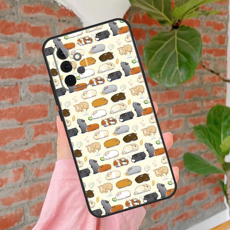 Cute Cartoon Guinea Pig Phone Case For Samsung Galaxy A15 A25 A55 A54 A34 A14 A35 A52 A32 A12 A51 A71 A13 A33 A53