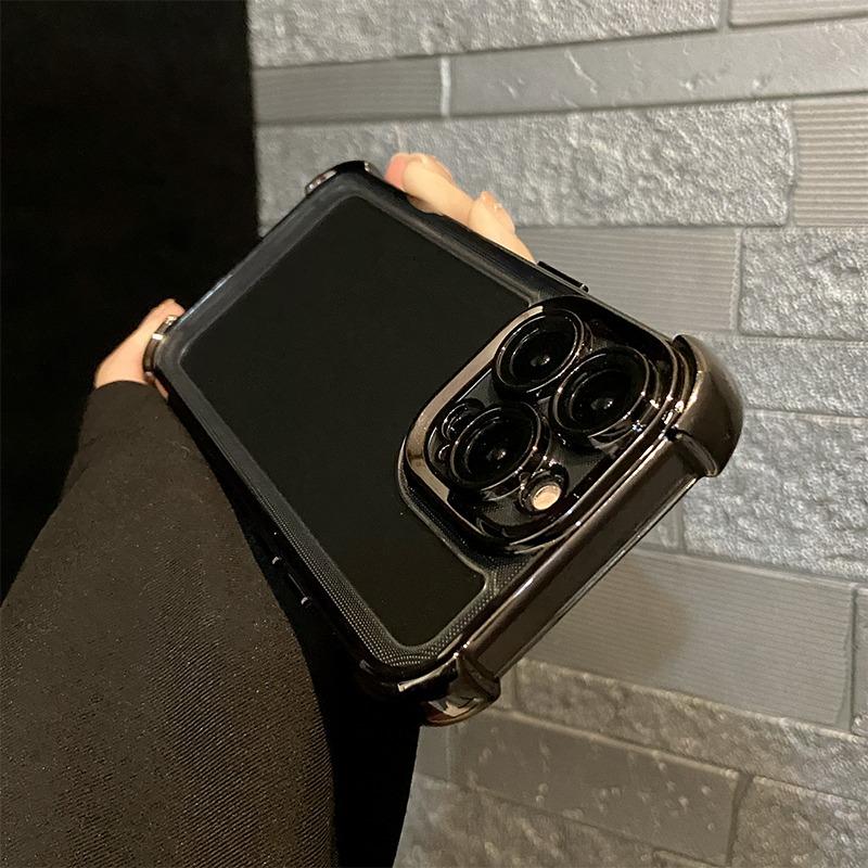 Luxury Electroplate Transparent Phone Case For iPhone 15 14 13 12 11 Pro Max Plus X Xs XR Max Bumper Shockproof Clear Cover