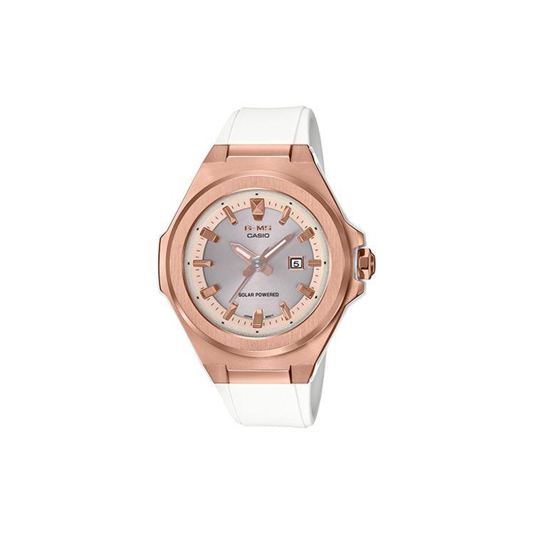 

Casio Baby-G Lightweight Simple Octagonal Design Shockproof 100M Waterproof Solar Powered Quartz Watch Women watches Silver MSG-S500G-7A2PR-PERSON White Gold Watch Case
