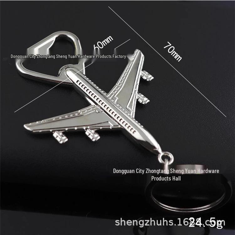Exquisite Airplane Model Metal Keychain & Bottle Opener