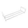 Expandable Under Cabinet Shoe Rack Carbon Steel Under Shelf Hanging Storage Rack Shoe Organizer for Closet Pantry White