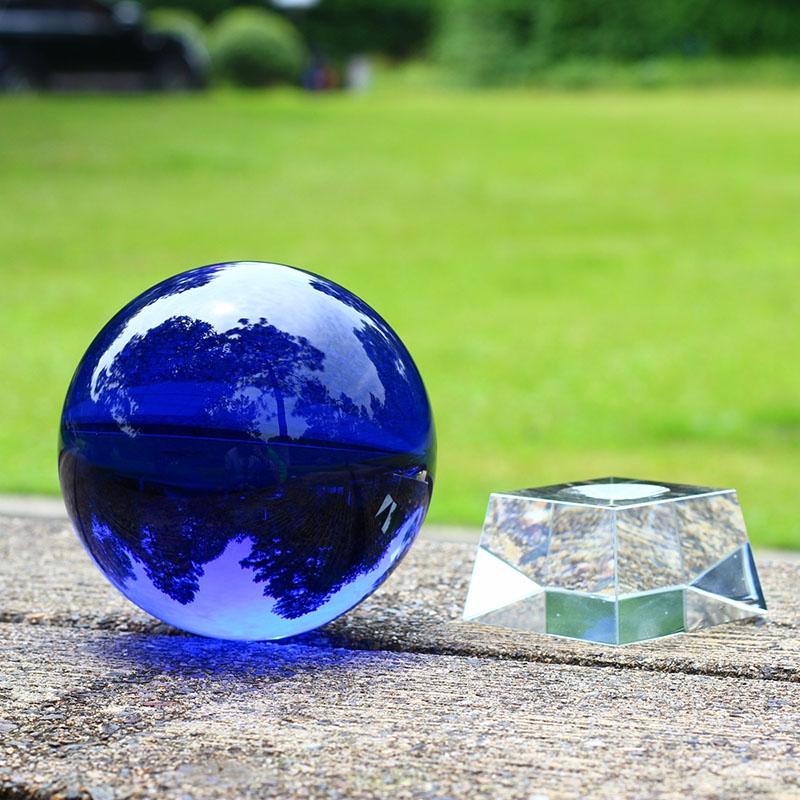 Wholesale Transparent Decorative Purple Pink White Green Yellow Red Blue Black Clear K9 Colored Crystal Glass Balls Solid