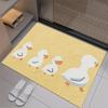 Cute Cartoon Anti-Slip Diatom Mud Bathroom Mat - Water Absorbent Foot Pad for Toilet Door