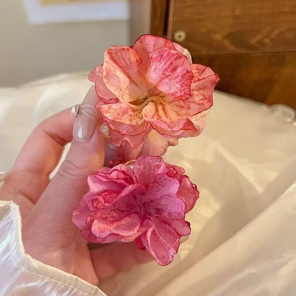 Cloth Flower Hair Claw Korean Style Hair Crab Clip French Children Hair Catches  Women
