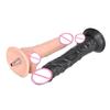 Sex Machine Attachment ROUGH BEAST 9.65" Black/Flesh Dildo for Sex Machine Vac-u-lock Love Machine Attachment Anal Plug Adult Sex Toys