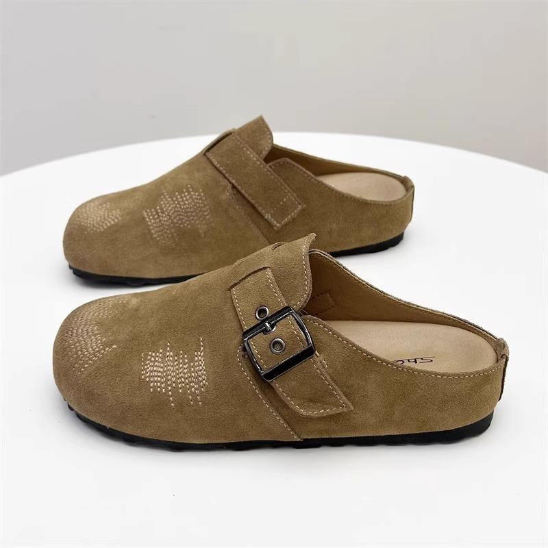 

Женские биркенштоки, сумка на голову, полушлепанцы для улицы, весна 2025, новая ретро обувь на одной педали, тренд женской обуви Birkenstocks 35