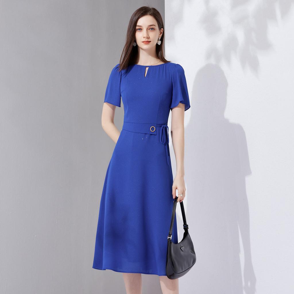 Minimalist Temperament Hollow Out Design Dress