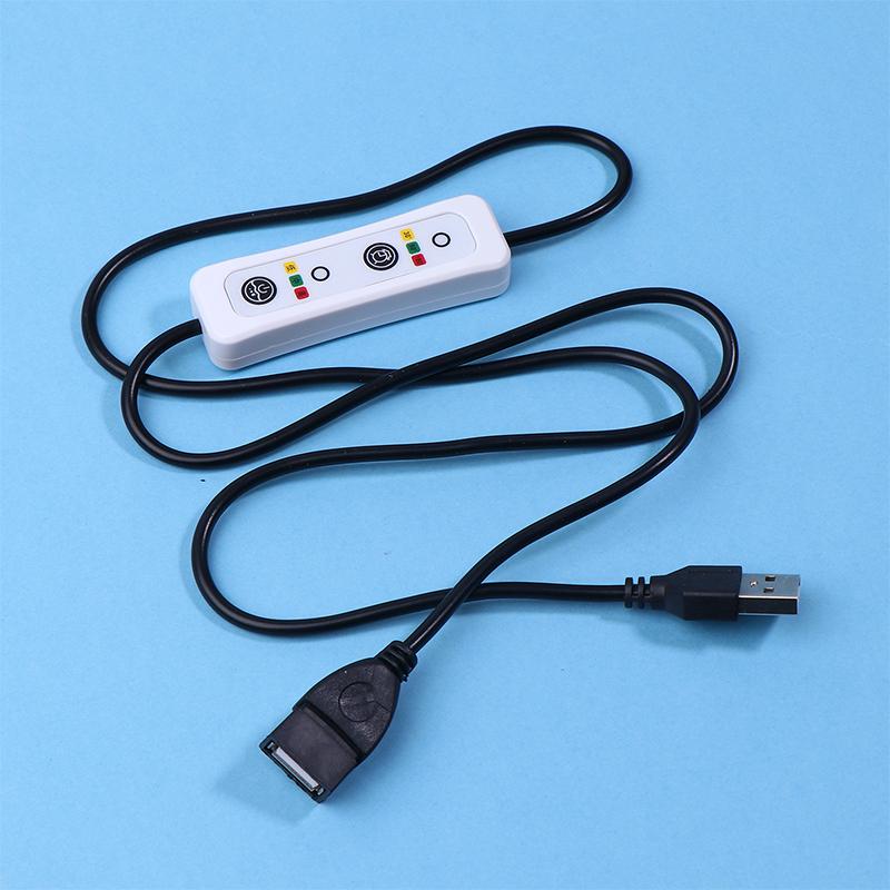 Cavo di Alimentazione con Interruttore di Estensione 3-Timer 0.5H/1.5H/3H 3-Velocità per Ventola da Soffitto USB Lampada LED