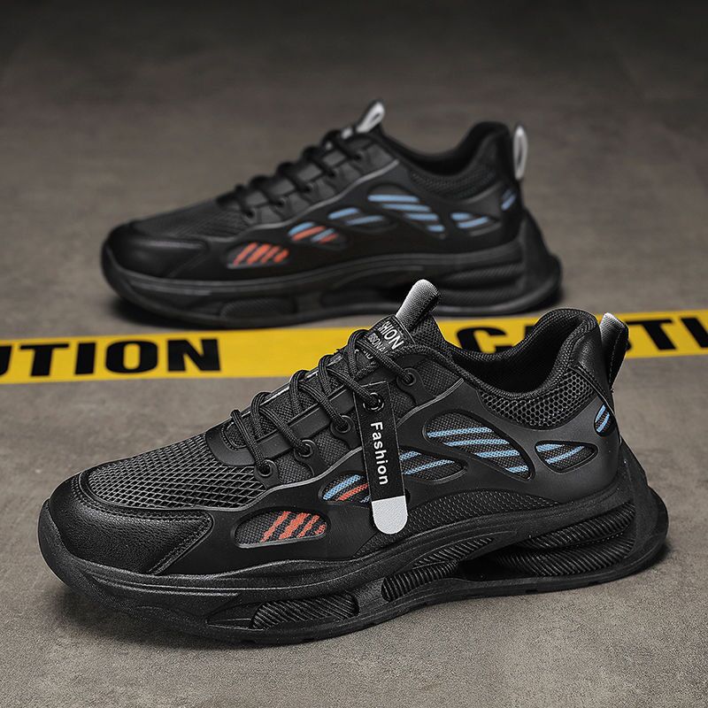 Frühling Herrenschuhe Neue Atmungsaktive Mesh-Schuhe Herren Koreanischer Stil Vielseitige Dicksohlige Sneaker Lässig Laufschuhe Daddy-Schuhe