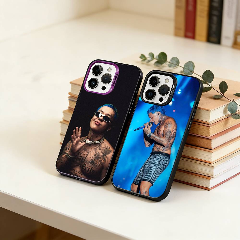 BC-Rapper Blessd Cantante Phone Case For iPhone 17,16,15,14,13,12,11 Plus,Pro Max,XS,Colored Silver Plated Inside Cover