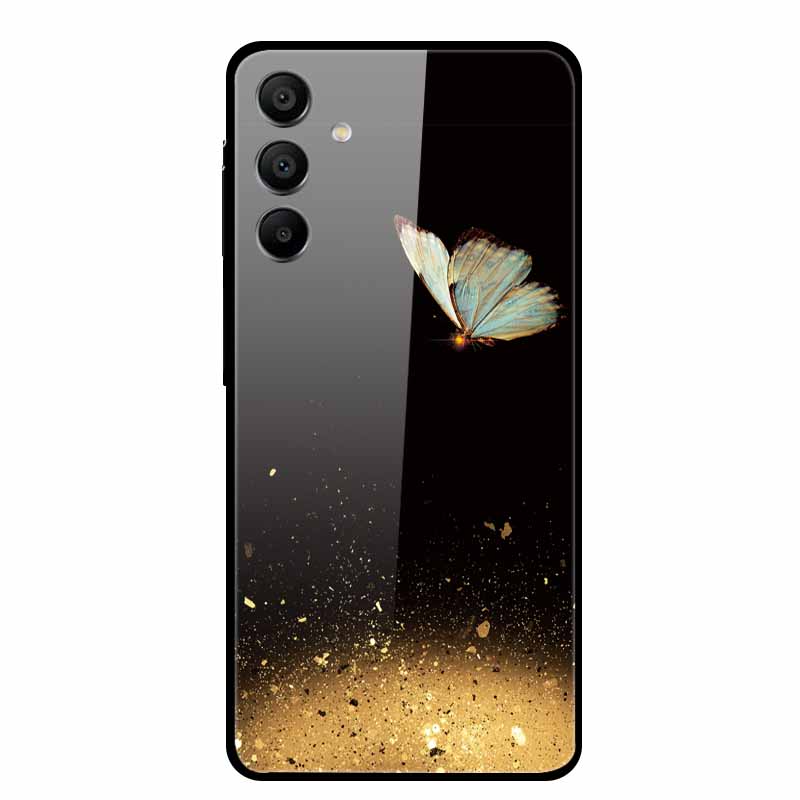 Tempered Glass Case for Samsung Galaxy A16 5G Back Cover Hard Case for SamsungA16 Phone Case Fundas Cool Protective Cute Bumper