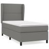VidaXL Lit à sommier tapissier avec matelas Gris foncé 100x200cm Tissu - Modèle 3127862