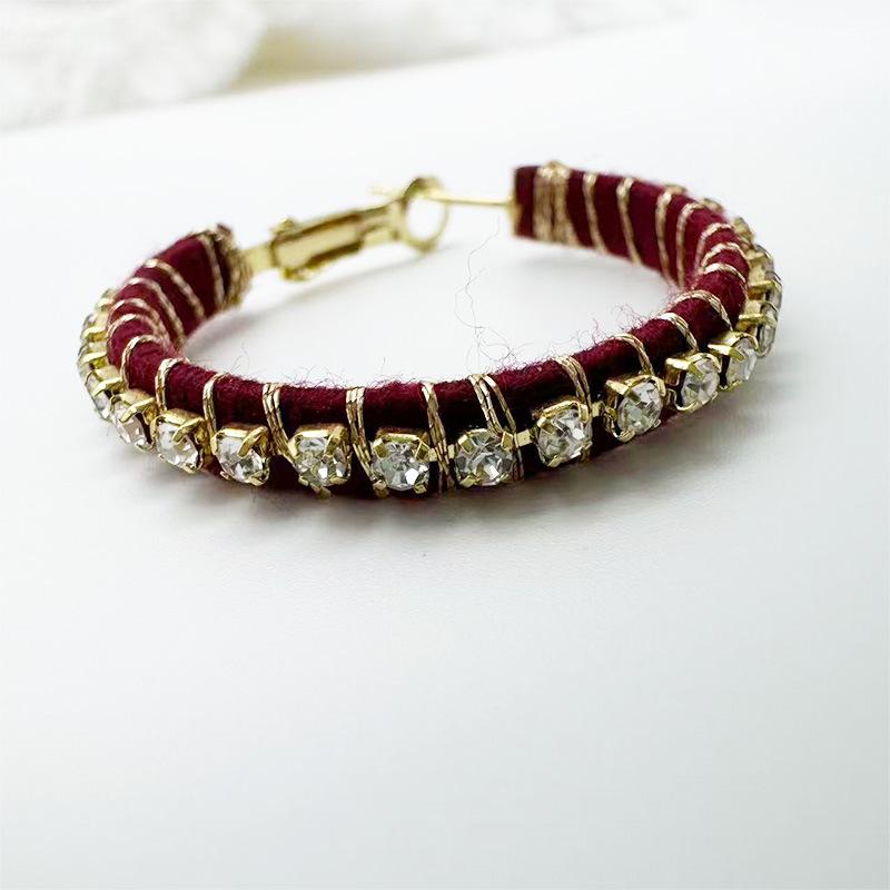 Elegant Gold-Plated Zircon Hoop Earrings for Women: Chic French Design