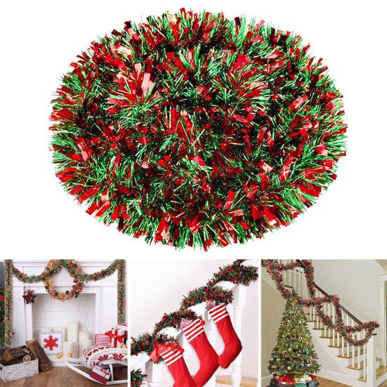 2/4/6/8/10Pcs Christmas Color Strips Christmas Ribbons Garland Indoor Outdoor Festive Decor