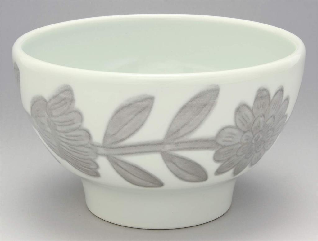 Hasami Ware Nishiyama Kiln Small Bowl Daisy Gray Diameter 14 X Height 8cm Porcelain Microwave Safe Dishwasher Safe Made In Japan Approx.