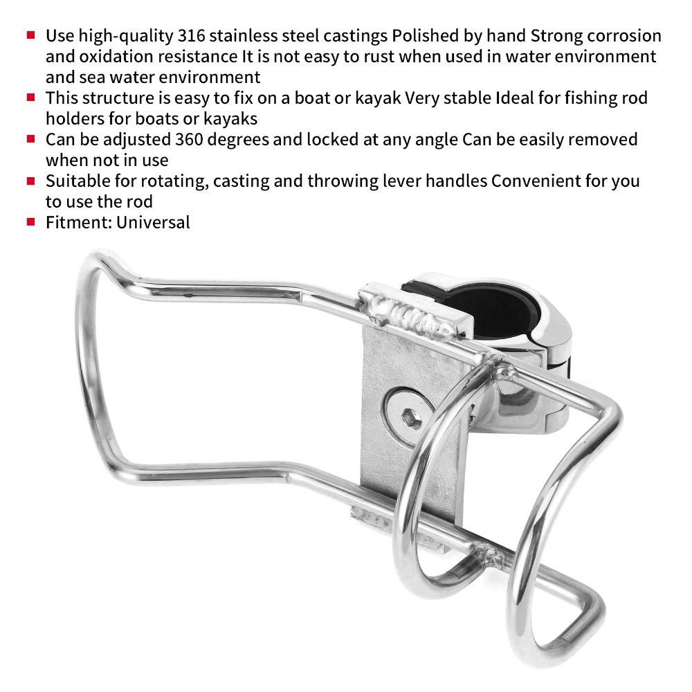 32mm Pole Bracket 25mm Support Base Antirust Fishing Rod Rack Fishing