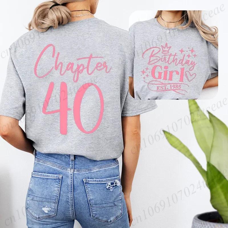 Tshirts for Women Classic 40th Milestone Best Friend Classic T-shirts for Women Vintage 40th Birthday Year Tops Streetwear Women