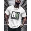 European sizes Men's Fashion Street Style Casual Trendy T Shirt with DK Keep It Real Letter Graphic Print Adult Casual Wear for All Seasons