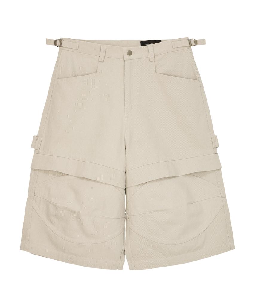 Denawo Panel Bermuda Shorts (Ivory)