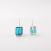 Natural Blue Apatite Gemstone 925 Stamped Silver Jewelry Handmade Earrings 1.06" EE-167-4