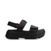 Hunter [Women] City Rebel Leather Heel Strap Sandals - Black Ufd3110Leablk