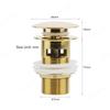 Bathroom Basin Sink Sewer Pop Up Drain Filter Waste Stopper Bathroom Kitchen Faucet Accessories Brass Matt Black Gold