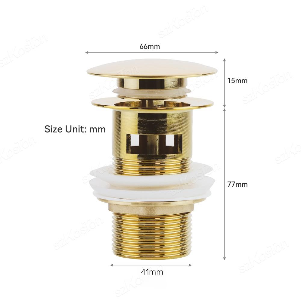 Bathroom Basin Sink Sewer Pop Up Drain Filter Waste Stopper Bathroom Kitchen Faucet Accessories Brass Matt Black Gold