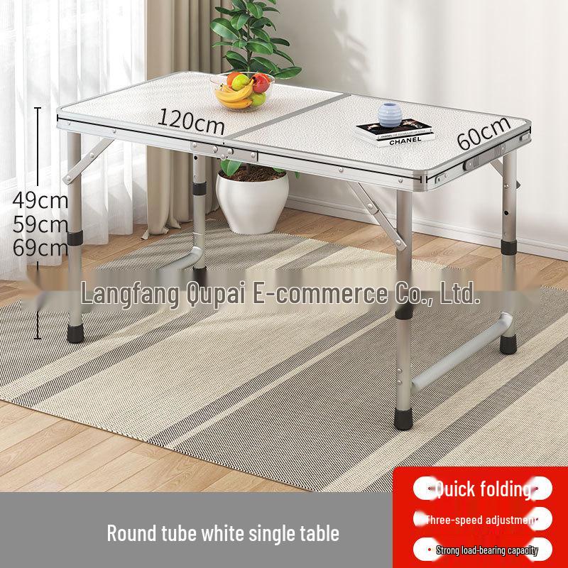 Portable Foldable Aluminum Camping Table and Chairs for Outdoor, Night Market, and Picnic Use