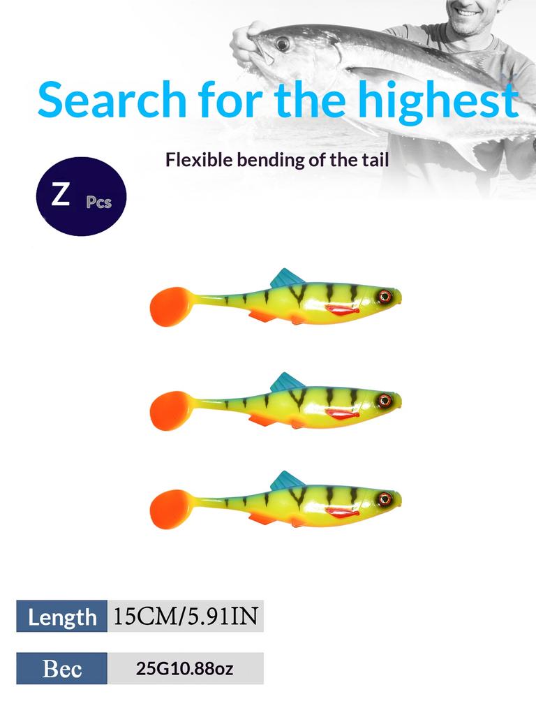 Attractive vibrating tail fishing lure with lively tail swing, designed to attract predatory fish and boost your catch rate effectively.