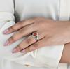 Red Carnelian Oval Cut Gemstone Ring, 925 Sterling Silver, Minimalist Bohemian Ring, Promise Ring