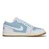 Jordan Air Jordan 1 ATHS Blue Printed Dyed Abrasion Resistant Low Top Vintage Basketball Shoes Women's White Blue HQ2004-400(TeamR-)