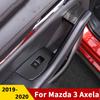 For Mazda 3 BP -  2024 2025 Stainless Steel Window Switch Panel Adjust Cover Trim Stickers Strips Garnish Decoration