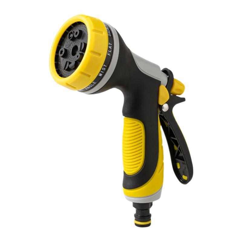 10 In 1 Adjustable Water Spray Nozzle For Plant Vehicle Deck Thumb Control Water Ergonomic Pressure Control жёлтый