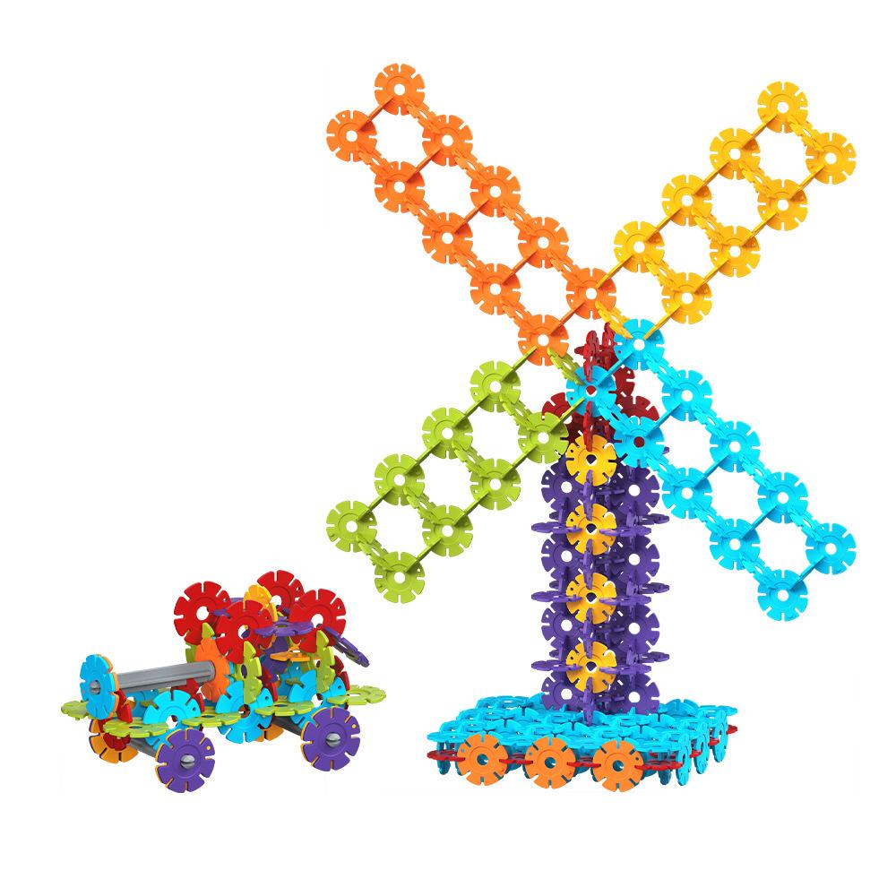 Children'S Diy Assembly Snowflake Building Block Enlightenment Puzzle Early Education 3-6 Years Old Boys And Girls Gift