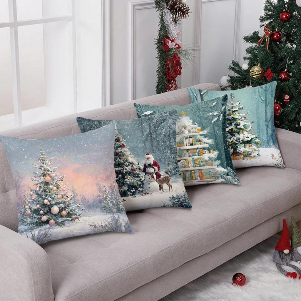 Christmas Tree-Themed Pillow Coverssuitable For Sofa Car Bedroom Decorative Cushion Cover Pillow Cover