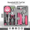 HiSpec Household Tool Set: Includes Pliers, Flathead & Phillips Screwdrivers, Tape Measure, Wrench, for Home Repairs.