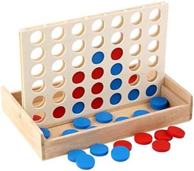 Ahşap 3D Yapboz Masa Oyunu Eğitici Beyin Egzersizi Oyunu Oyuncak 4'ü Bir Yerde