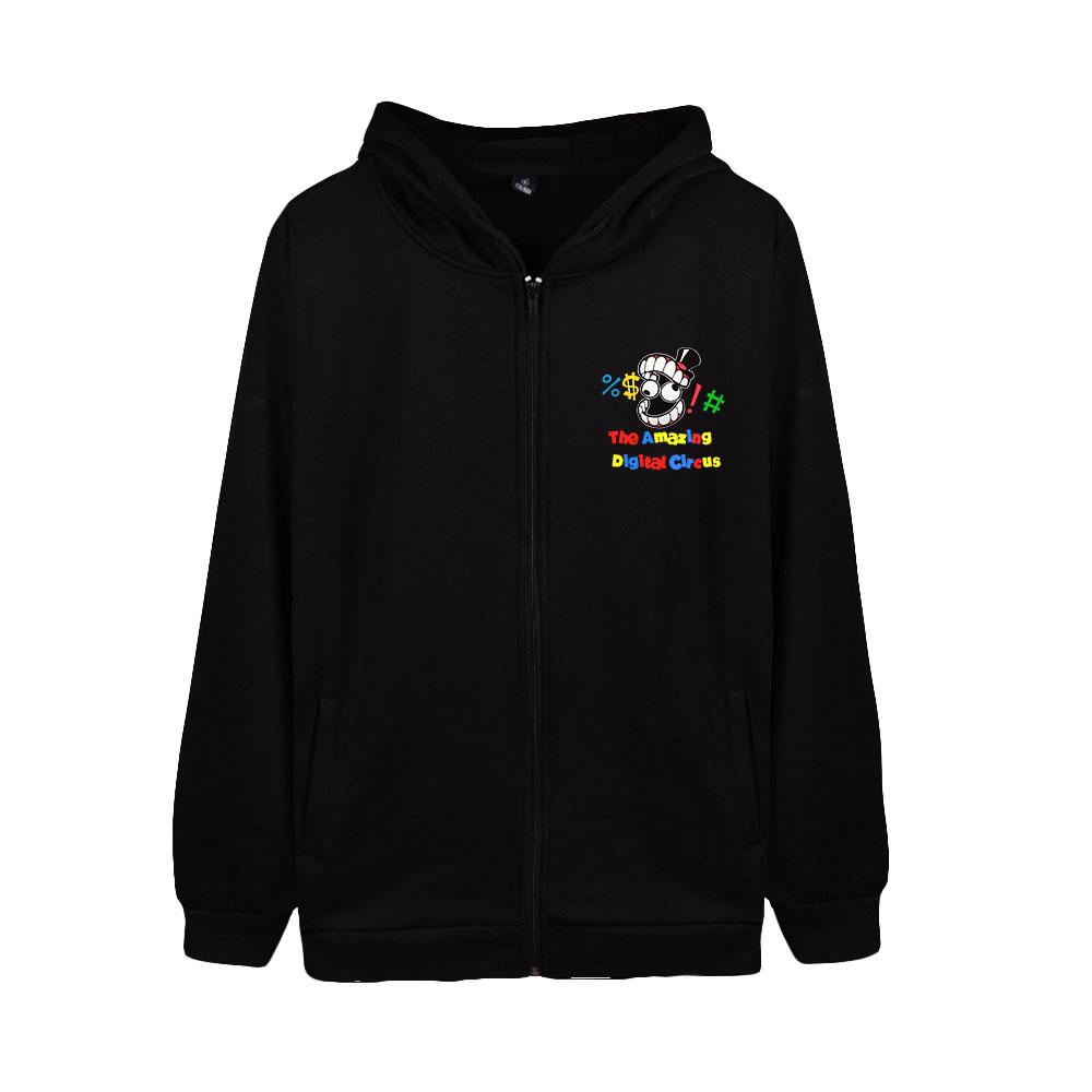 Modisches Kapuzentop Damen Herren The Amazing Digital Circus Print Reißverschlussjacke Hip-Hop Streetwear Sport Paar Lässig Lockerer Hoodie