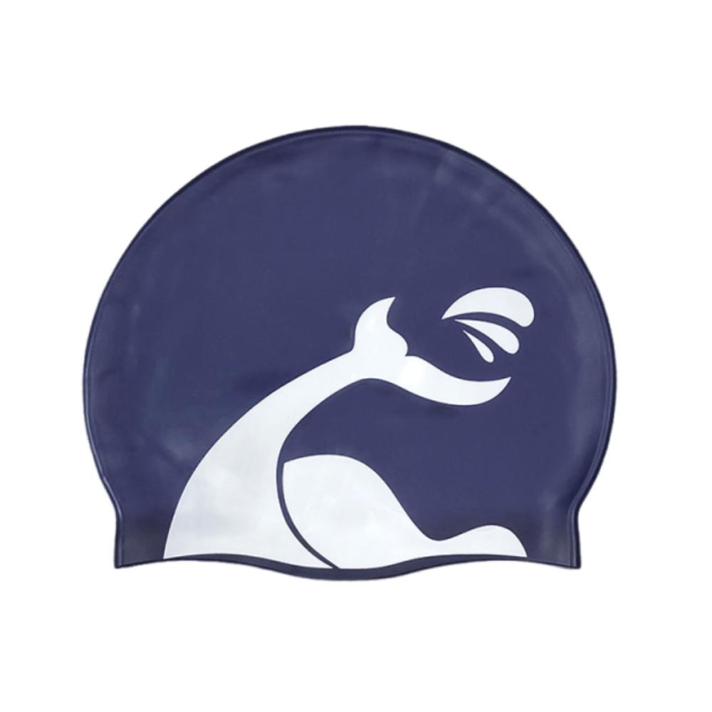 Plus Size Swimming Cap Printed Pattern Ear Protection Bathing Caps Elastic Anti Slip Silicone Swim Cap For Long Short Hair