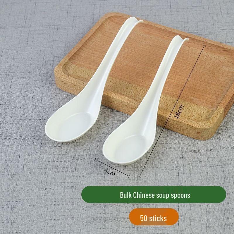 CHULV Disposable Starch-Based Thickened Soup Spoon