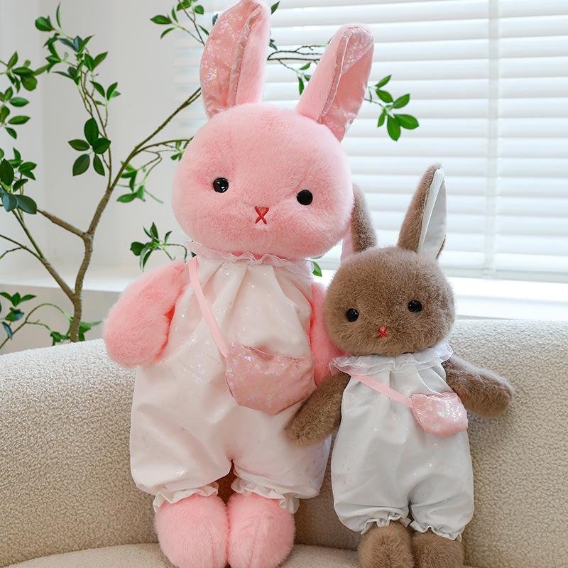 New Doll Soothing Rabbit Cloth Doll Bunny Plush Toy Couple Girl Bed Sleeping Doll Throw Pillow Cute