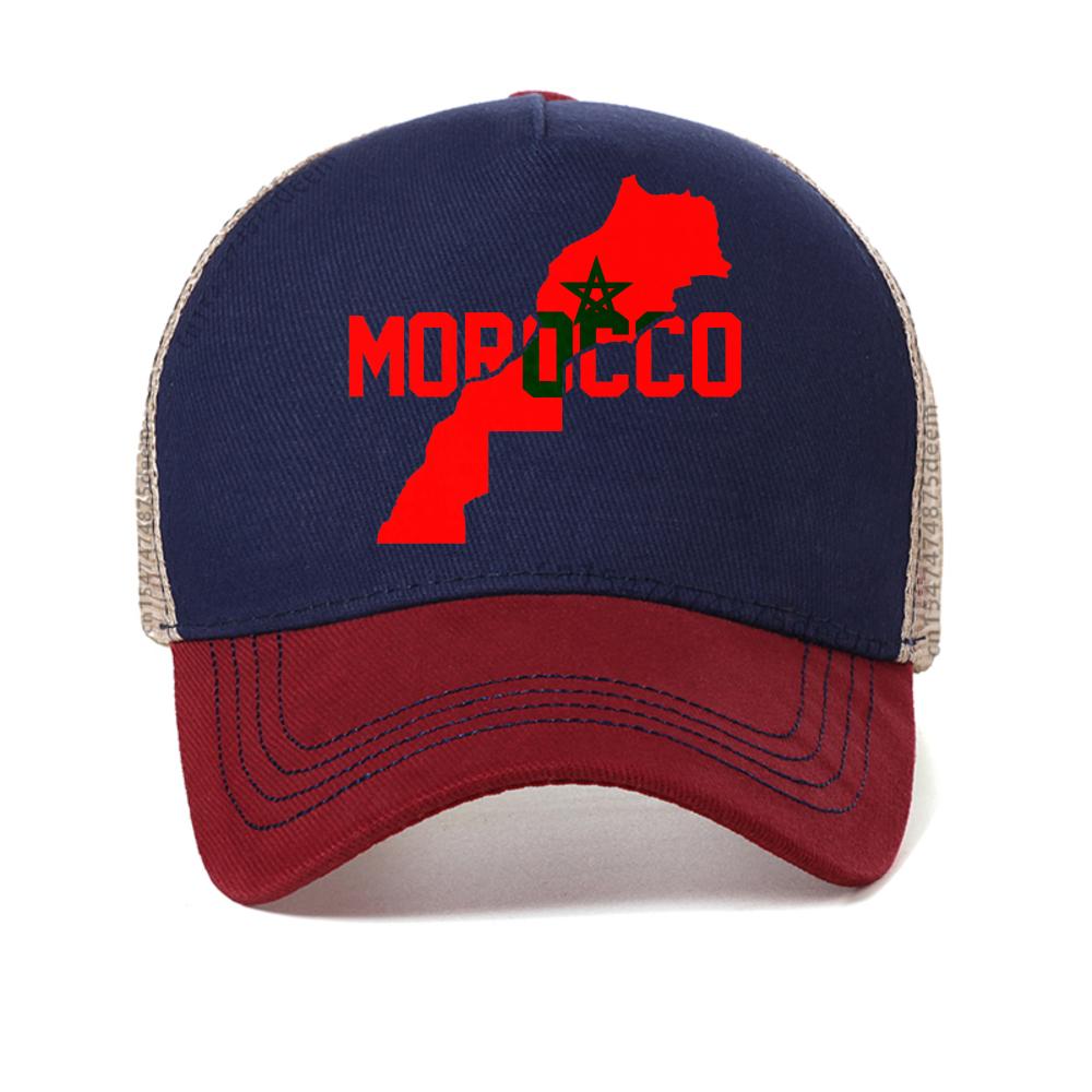 

Morocco print baseball cap National Flag Moroccan Birthday Ideas vintagec caps Breathable fashion Comfortable Snapback hat Adjustable красный