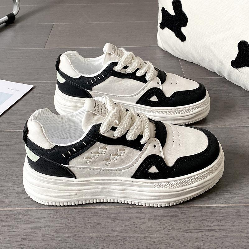 

Женские кроссовки Новая платформа Спортивные женские повседневные туфли Нескользящие Дышащие Модные Для ходьбы Вождения Женские вулканизированные туфли 40