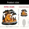 Christmas Nativity Scene Acrylic Tabletop Figurine with Base Religious Story Holy Family Statue for Indoor Decoration